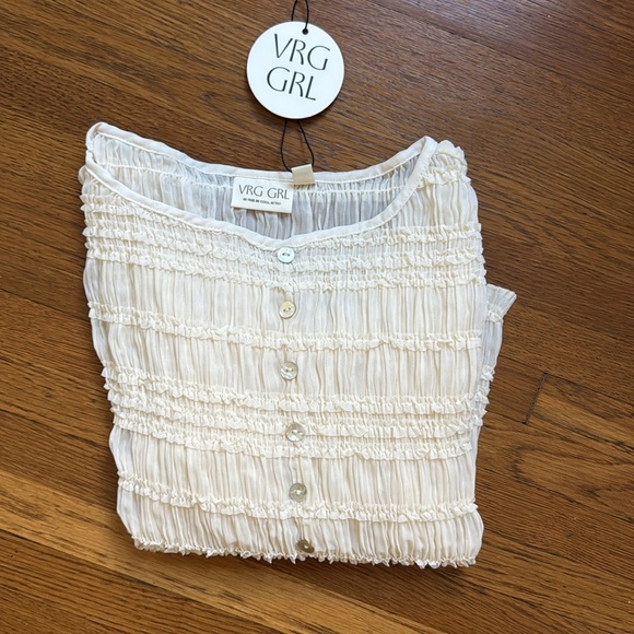 VRG GRL Sofia Top Cream - Picture 3 of 4